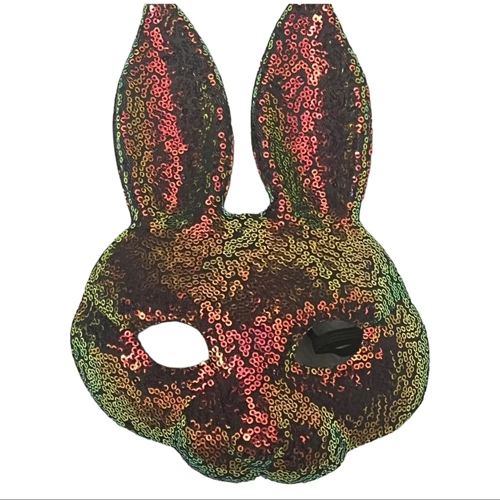 Sparkling Sequin Bunny Party Mask